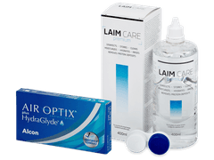 Air Optix plus HydraGlyde (6 линз) + Раствор Laim-Care 400 ml