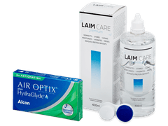 Air Optix plus HydraGlyde for Astigmatism (3 линзы) + Раствор Laim-Care 400 ml