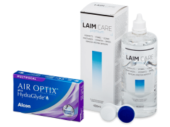 Air Optix plus HydraGlyde Multifocal (3 линзы) + Раствор Laim-Care 400 ml