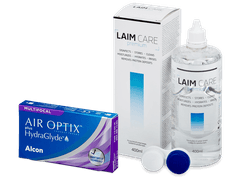 Air Optix plus HydraGlyde Multifocal (3 линзы) + Раствор Laim-Care 400 ml