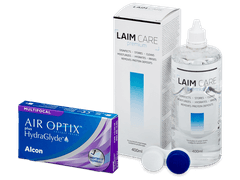 Air Optix plus HydraGlyde Multifocal (6 линз) + Раствор Laim-Care 400 ml