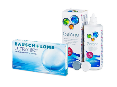 Bausch + Lomb ULTRA (6 линз) + Раствор Gelone 360 ml