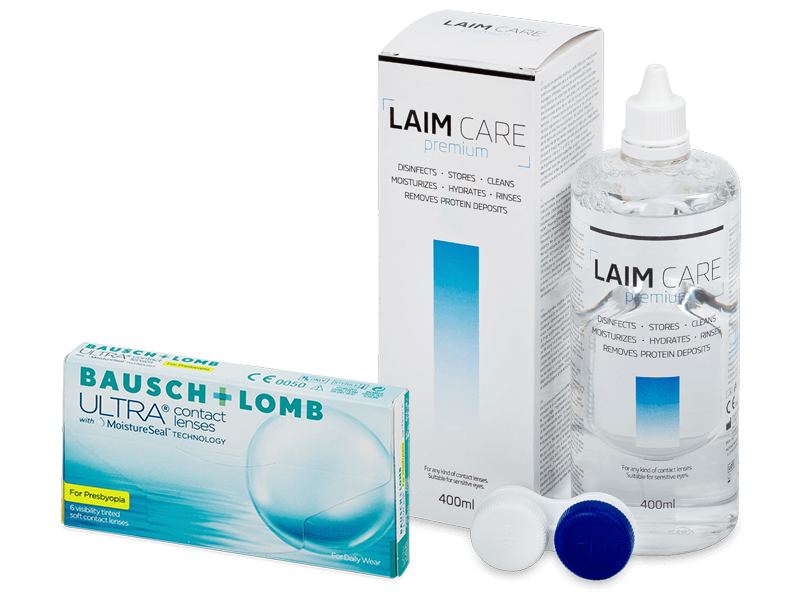 Bausch + Lomb ULTRA for Presbyopia (6 линз) + Раствор Laim-Care 400 ml