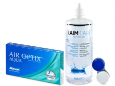 Air Optix Aqua (6 линз) + Раствор Laim-Care 400 мл