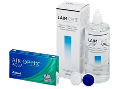 Air Optix Aqua (6 линз) + Раствор Laim-Care 400 мл