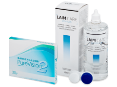 PureVision 2 (3 линзы) + Раствор Laim-Care 400 ml