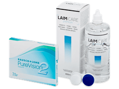 PureVision 2 (3 линзы) + Раствор Laim-Care 400 ml