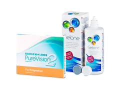 PureVision 2 for Astigmatism (3 линзы) + Раствор Gelone 360 ml
