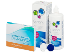 PureVision 2 for Astigmatism (3 линзы) + Раствор Gelone 360 ml