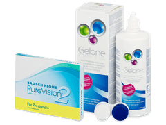 PureVision 2 for Presbyopia (3 линзы) + Раствор Gelone 360 ml