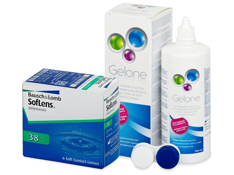 SofLens 38 (6 линз) + Раствор Gelone 360 ml