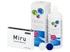 Miru 1month Menicon multifocal (6 линз) + Раствор Gelone 360 ml