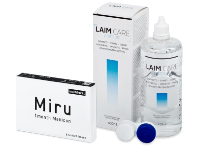 Miru 1month Menicon multifocal (6 линз) + Раствор Laim-Care 400 ml