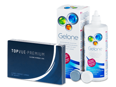 TopVue Premium (6 линз) + Раствор Gelone 360 мл