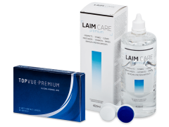 TopVue Premium (6 линз) + Раствор Laim-Care 400 мл