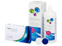 TopVue Air for Astigmatism (3 линзы) + Раствор Gelone 360 мл
