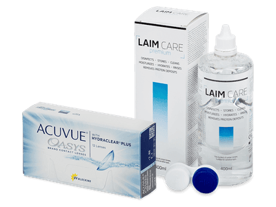 Acuvue Oasys (12 линз) + Раствор Laim-Care 400 мл