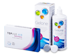 TopVue Air Multifocal (3 линзы) + Раствор Gelone 360 мл