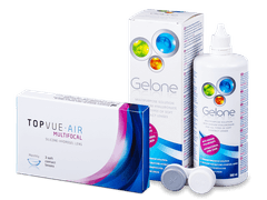 TopVue Air Multifocal (3 линзы) + Раствор Gelone 360 мл