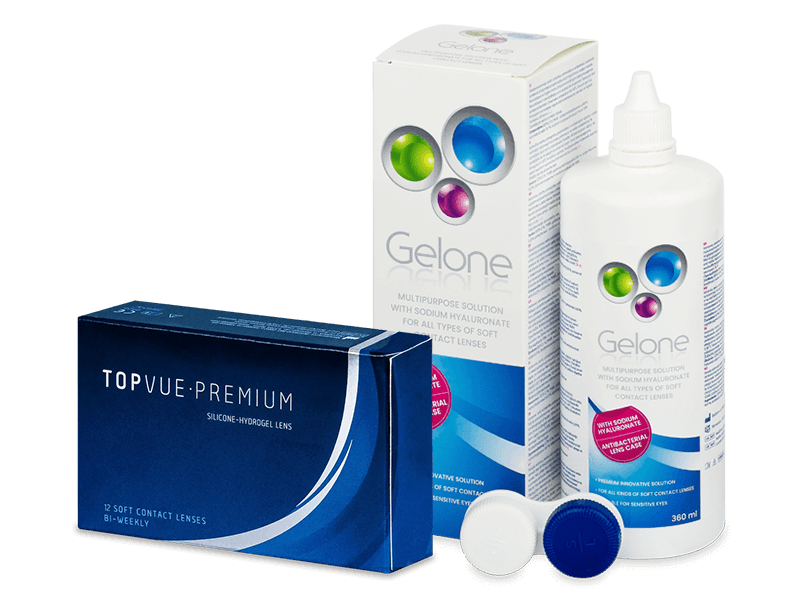 TopVue Premium (12 линз) + Раствор Gelone 360 ml