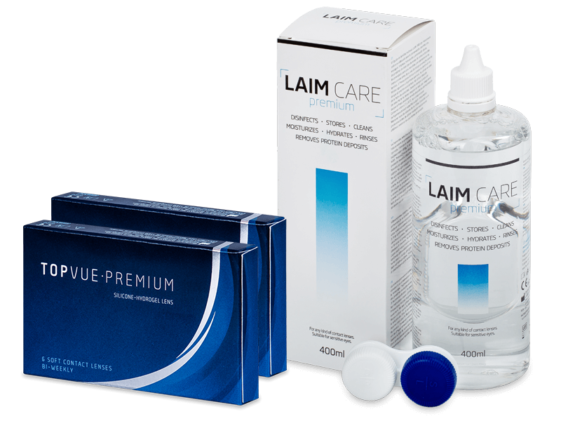 TopVue Premium (12 линз) + Раствор Laim-Care 400 ml