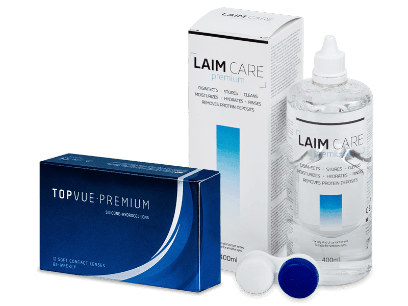 TopVue Premium (12 линз) + Раствор Laim-Care 400 ml