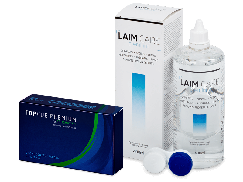 TopVue Premium for Astigmatism (6 линз) + Раствор Laim-Care 400 мл