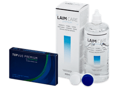 TopVue Premium for Astigmatism (3 линзы) + Раствор Laim-Care 400 мл