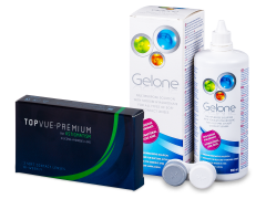 TopVue Premium for Astigmatism (3 линзы) + Раствор Gelone 360 мл