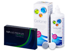 TopVue Premium for Astigmatism (3 линзы) + Раствор Gelone 360 мл