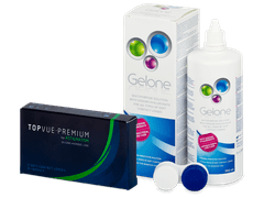 TopVue Premium for Astigmatism (3 линзы) + Раствор Gelone 360 мл
