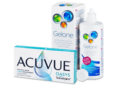 Acuvue Oasys with Transitions (6 линз) + раствор Gelone 360 ml