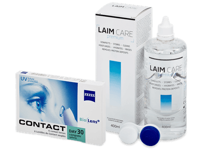 Carl Zeiss Contact Day 30 Compatic (6 линз) + Раствор Laim-Care 400 мл