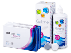 TopVue Air Multifocal (6 линз) + Раствор Gelone 360 ml