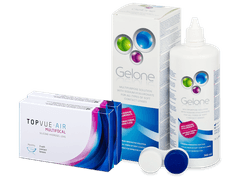 TopVue Air Multifocal (6 линз) + Раствор Gelone 360 ml