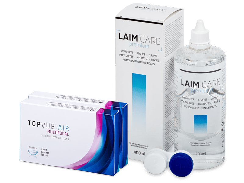 TopVue Air Multifocal (6 линз) + Раствор Laim-Care 400 ml