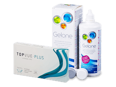 TopVue Monthly Plus (6 линз) + Раствор Gelone 360 мл