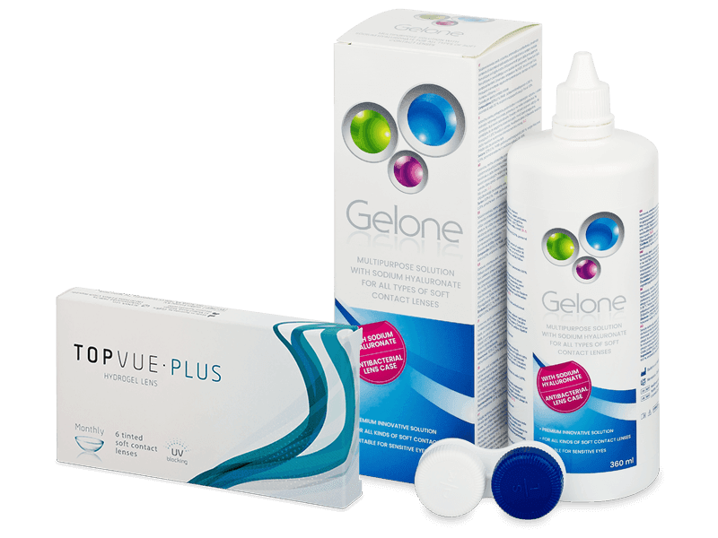 TopVue Monthly Plus (6 линз) + Раствор Gelone 360 мл