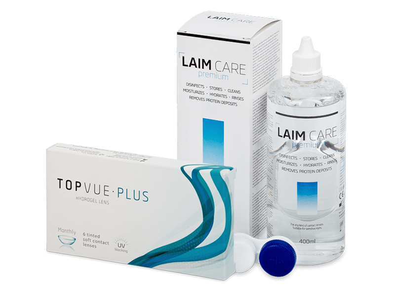 TopVue Monthly Plus (6 линз) + Раствор Laim-Care 400 мл