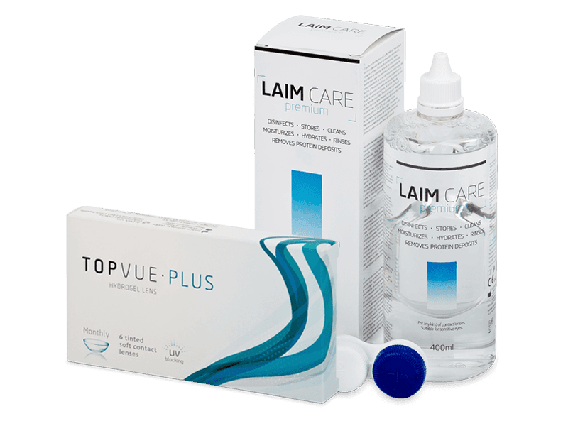 TopVue Monthly Plus (6 линз) + Раствор Laim-Care 400 мл