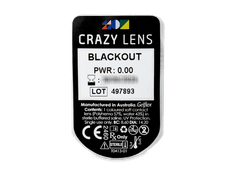 CRAZY LENS - Black Out - без диоптрий (2 однодневных цветных линз)