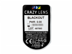 CRAZY LENS - Black Out - без диоптрий (2 однодневных цветных линз)