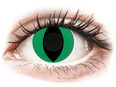 CRAZY LENS - Cat Eye Green - без диоптрий