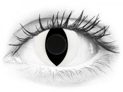 CRAZY LENS - Cat Eye White - без диоптрий (2 однодневных цветных линз)