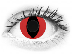 CRAZY LENS - Cat Eye Red - без диоптрий (2 однодневных цветных линз)