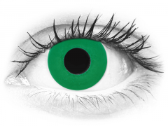 CRAZY LENS - Emerald Green - с диоптриями (2 однодневных цветных линз)