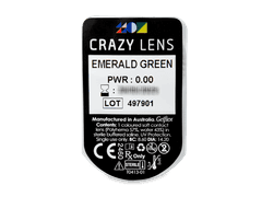 CRAZY LENS - Emerald Green - без диоптрий (2 однодневных цветных линз)