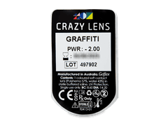 CRAZY LENS - Graffiti - с диоптриями (2 однодневных цветных линз)