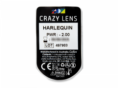 CRAZY LENS - Harlequin - с диоптриями (2 однодневных цветных линз)