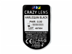 CRAZY LENS - Harlequin Black - без диоптрий (2 однодневных цветных линз)